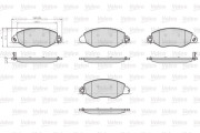 873577 Sada brzdových desticek, kotoucová brzda OPTIPACK for LCV VALEO