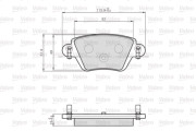 872557 Sada brzdových desticek, kotoucová brzda OPTIPACK for LCV VALEO