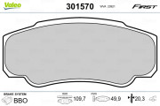 301570 Sada brzdových desticek, kotoucová brzda FIRST VALEO