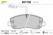 601150 Sada brzdových desticek, kotoucová brzda VALEO