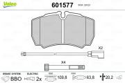 601577 Sada brzdových desticek, kotoucová brzda VALEO