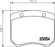 2005402 Sada brzdových desticek, kotoucová brzda TEXTAR