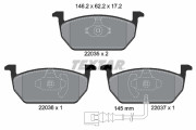 2203501 Sada brzdových desticek, kotoucová brzda Formula XT TEXTAR