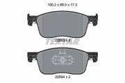 2259301 Sada brzdových desticek, kotoucová brzda Formula XT TEXTAR