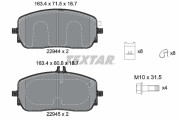 2294401 Sada brzdových desticek, kotoucová brzda TEXTAR