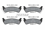 2437701 Sada brzdových desticek, kotoucová brzda TEXTAR