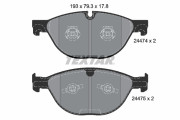 2447401 Sada brzdových desticek, kotoucová brzda Formula XT TEXTAR