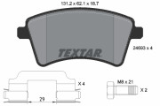 2469301 Sada brzdových desticek, kotoucová brzda Formula XT TEXTAR