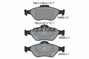 2495201 Sada brzdových desticek, kotoucová brzda Formula XT TEXTAR