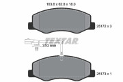 2517201 Sada brzdových desticek, kotoucová brzda Formula XT TEXTAR
