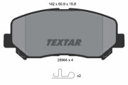 2556401 Sada brzdových desticek, kotoucová brzda TEXTAR