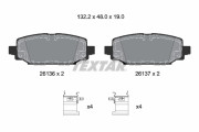 2613601 Sada brzdových desticek, kotoucová brzda TEXTAR