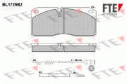 BL1726B2 Sada brzdových desticek, kotoucová brzda FTE