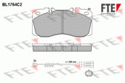 BL1764C2 Sada brzdových desticek, kotoucová brzda FTE