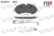 BL2847A1 Sada brzdových desticek, kotoucová brzda FTE