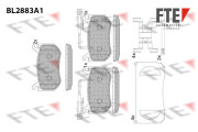 BL2883A1 Sada brzdových desticek, kotoucová brzda FTE