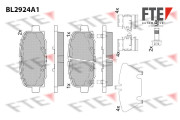 BL2924A1 Sada brzdových desticek, kotoucová brzda FTE