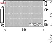 DCN13021 Kondenzátor, klimatizace DENSO