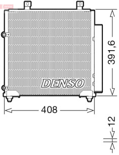 DCN45012 Kondenzátor, klimatizace DENSO