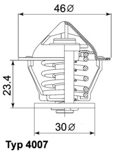 4007.80D Termostat, chladivo WAHLER