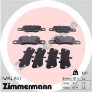 24554.160.1 Sada brzdových desticek, kotoucová brzda ZIMMERMANN