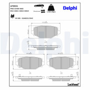 LP3931 Sada brzdových desticek, kotoucová brzda DELPHI