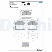 LP5010EV Sada brzdových desticek, kotoucová brzda DELPHI