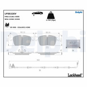 LP5022EV Sada brzdových desticek, kotoucová brzda DELPHI