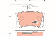 GDB1163 Sada brzdových desticek, kotoucová brzda Sinter Track Racing TRW
