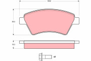GDB1524 Sada brzdových desticek, kotoucová brzda TRW