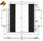 35925 Kondenzátor, klimatizace EASY FIT NRF