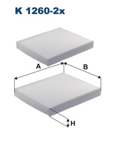 K 1260-2x Filtr, vzduch v interiéru FILTRON