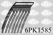 6PK1585 ozubený klínový řemen SASIC