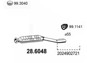 28.6048 Střední tlumič výfuku ASSO