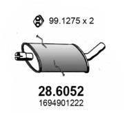 28.6052 Střední tlumič výfuku ASSO