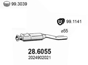 28.6055 Střední tlumič výfuku ASSO