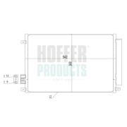 H991004 Kondenzátor, klimatizace HOFFER