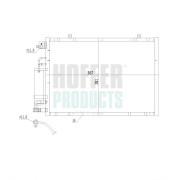 H991293 Kondenzátor, klimatizace HOFFER