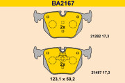 BA2167 Sada brzdových desticek, kotoucová brzda BARUM