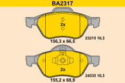 BA2317 Sada brzdových desticek, kotoucová brzda BARUM