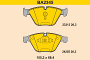 BA2345 Sada brzdových desticek, kotoucová brzda BARUM