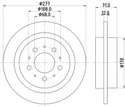 8DD 355 107-101 Brzdový kotouč HELLA PAGID